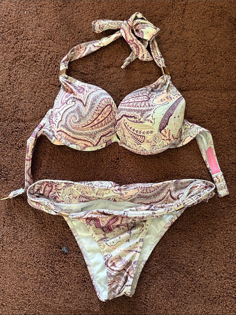 Victorias Secret Women's Paisley Halter Bikini Set